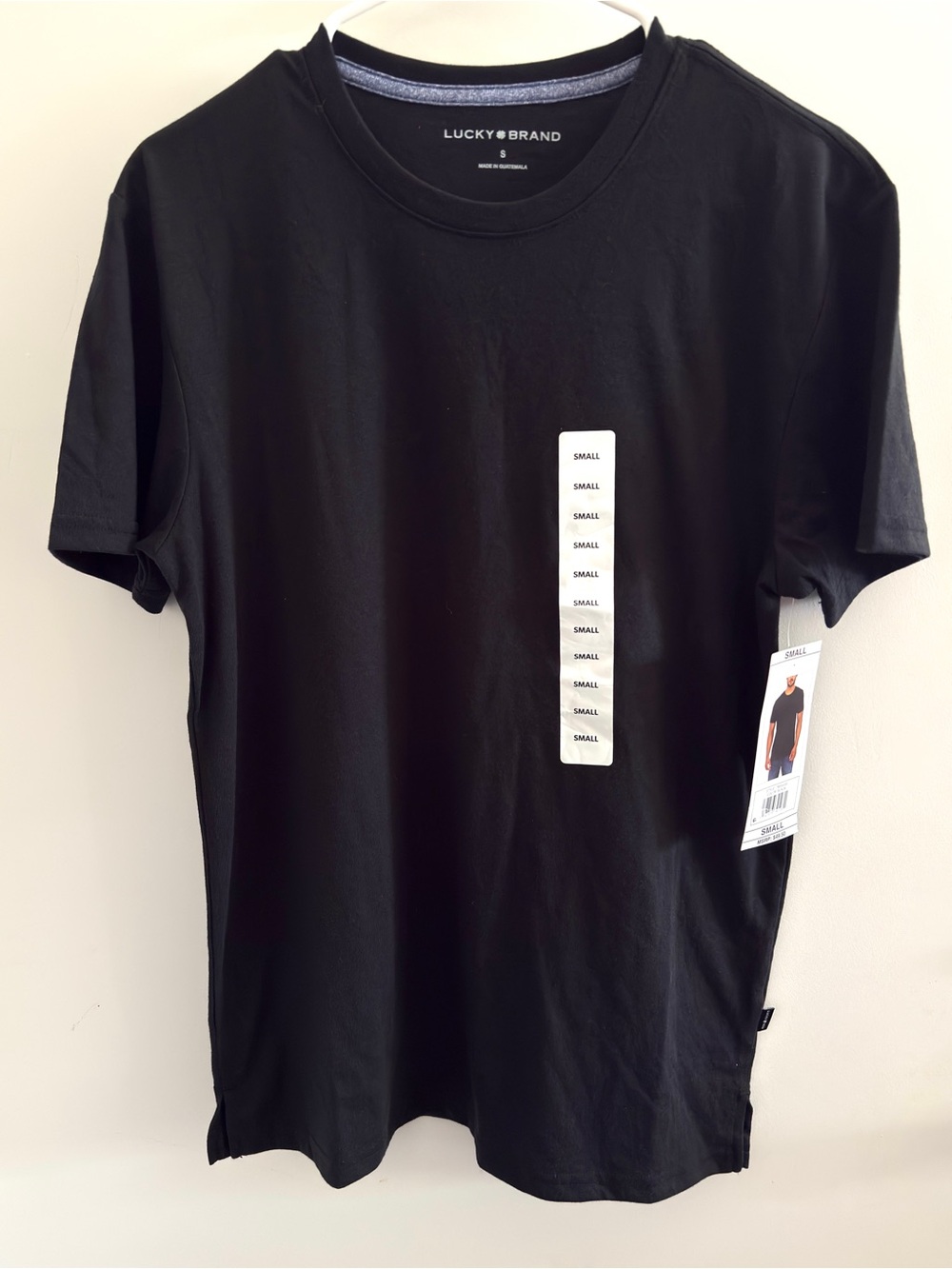 Lucky Brand Black Short Sleeve Crewneck Tee Size S